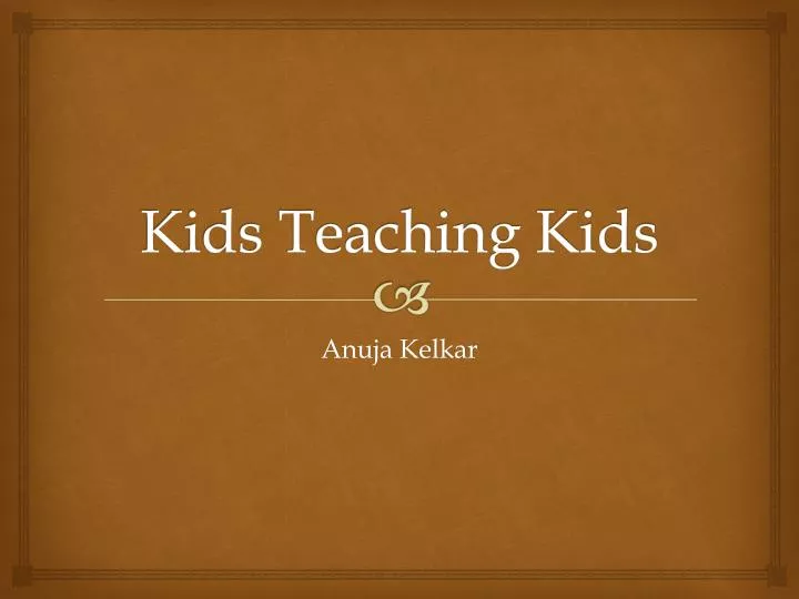 kids teaching kids