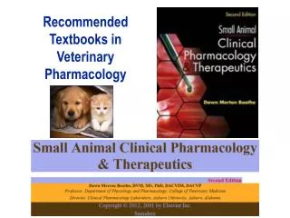 Recommended Textbooks in Veterinary Pharmacology