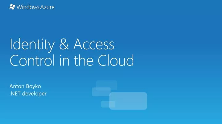 identity access control in the cloud