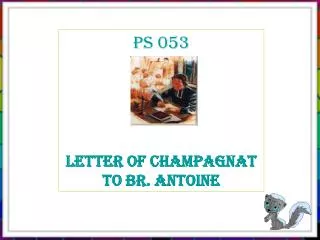 PS 053 Letter of Champagnat to Br. Antoine