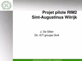 projet pilote rim2 sint augustinus wilrijk