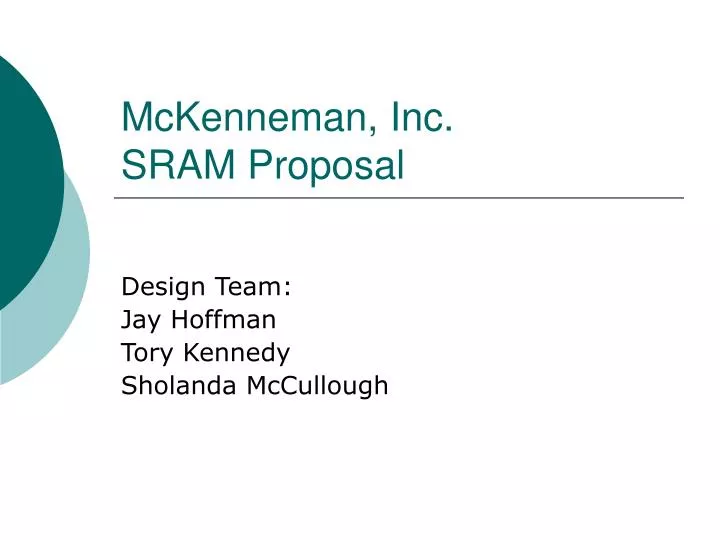 mckenneman inc sram proposal