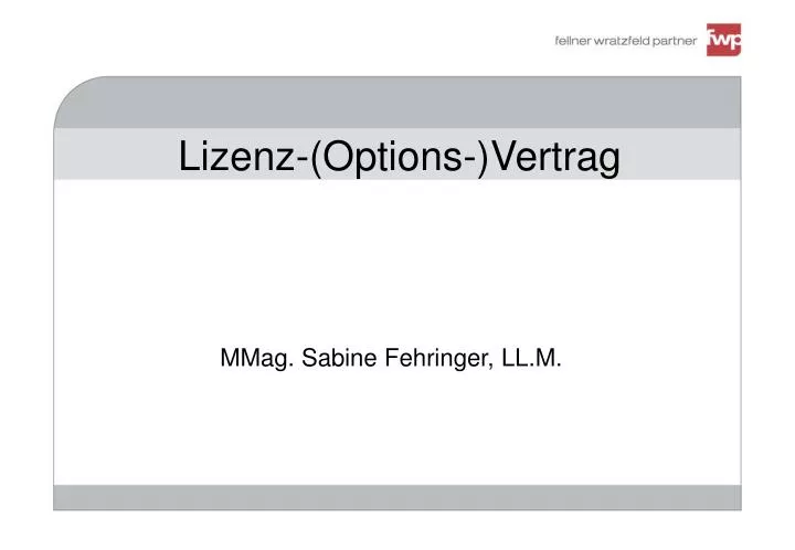 lizenz options vertrag