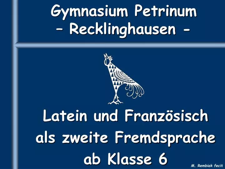 gymnasium petrinum recklinghausen