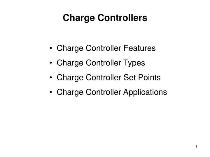 charge controllers