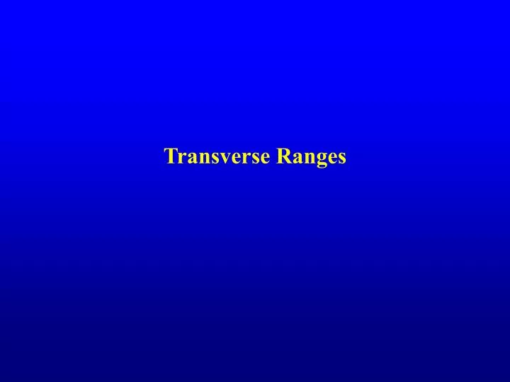 transverse ranges