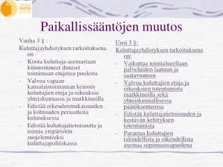 paikalliss nt jen muutos