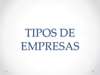 tipos de empresas