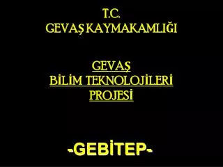 geva b l m teknoloj ler projes