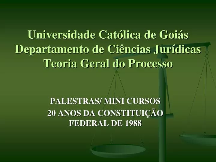 palestras mini cursos 20 anos da constitui o federal de 1988