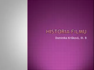 hist ria filmu