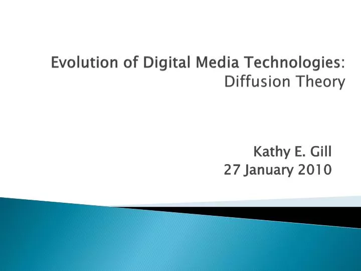 evolution of digital media technologies diffusion theory