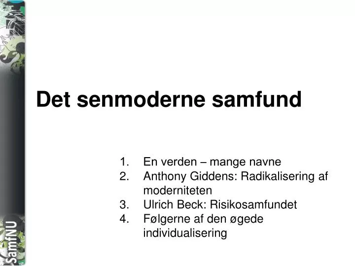 det senmoderne samfund