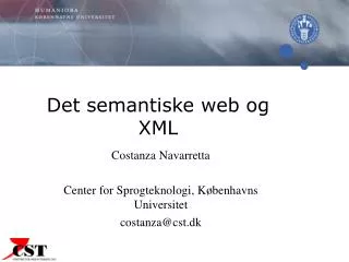 det semantiske web og xml