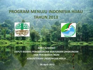 program menuju indonesia hijau tahun 2013