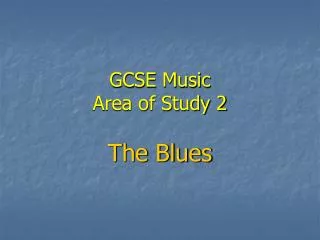 GCSE Music Area of Study 2
