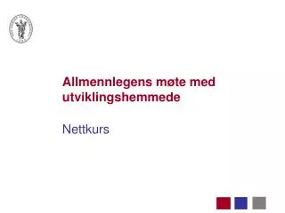 allmennlegens m te med utviklingshemmede