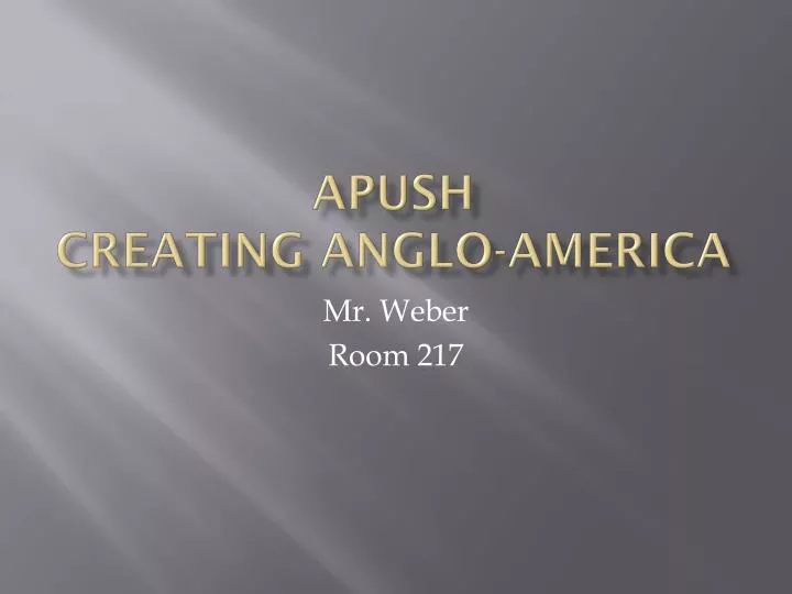 apush creating anglo america