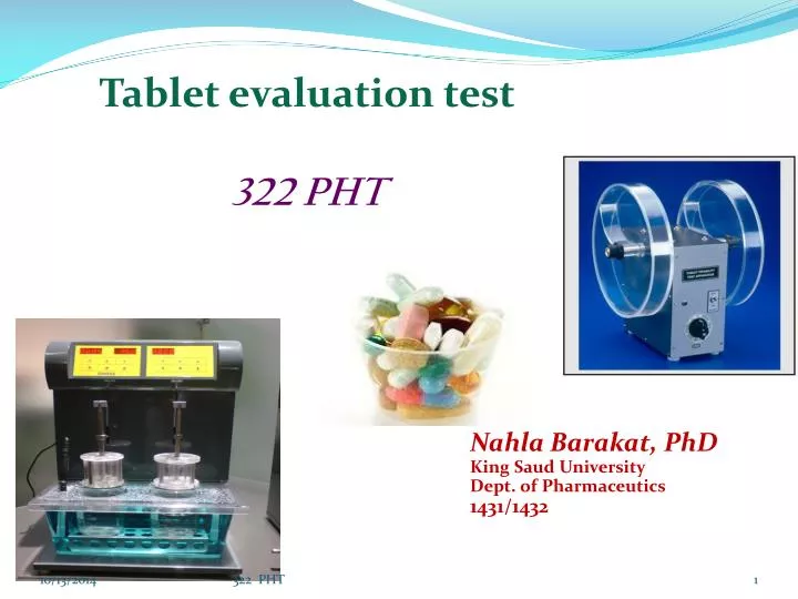 tablet evaluation test 322 pht