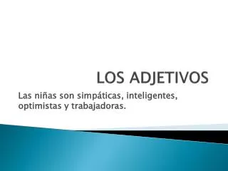 los adjetivos