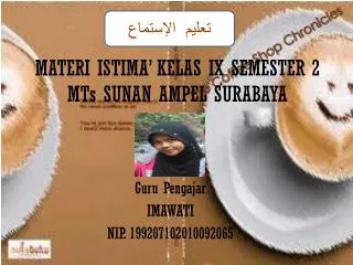 materi istima kelas ix semester 2 mts sunan ampel surabaya