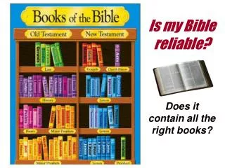 Is my Bible reliable?
