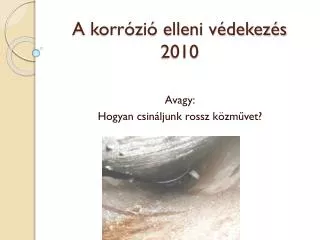 a korr zi elleni v dekez s 2010