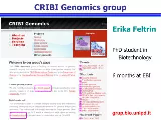 CRIBI Genomics group