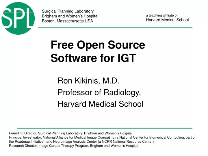 free open source software for igt