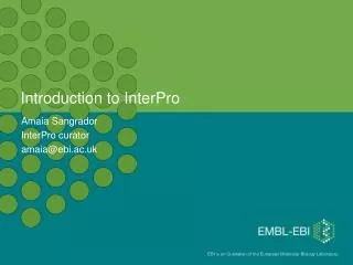 Introduction to InterPro