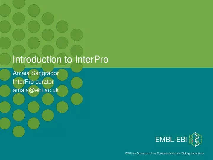 introduction to interpro
