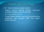 Islam, Agama Haq - slide 1