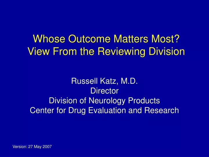 whose outcome matters most view from the reviewing division