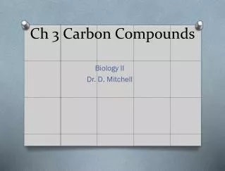 ch 3 carbon compounds