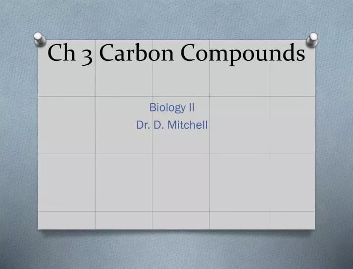 ch 3 carbon compounds