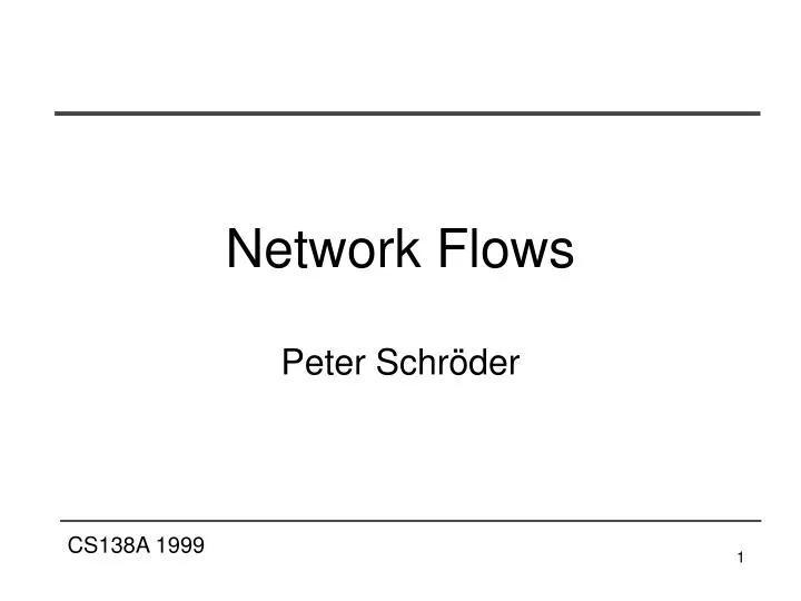 network flows