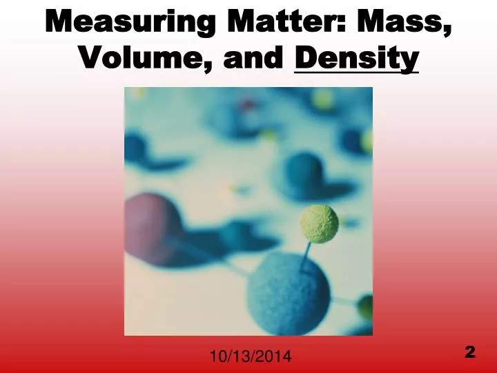 measuring matter mass volume and density