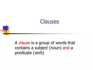 Clauses