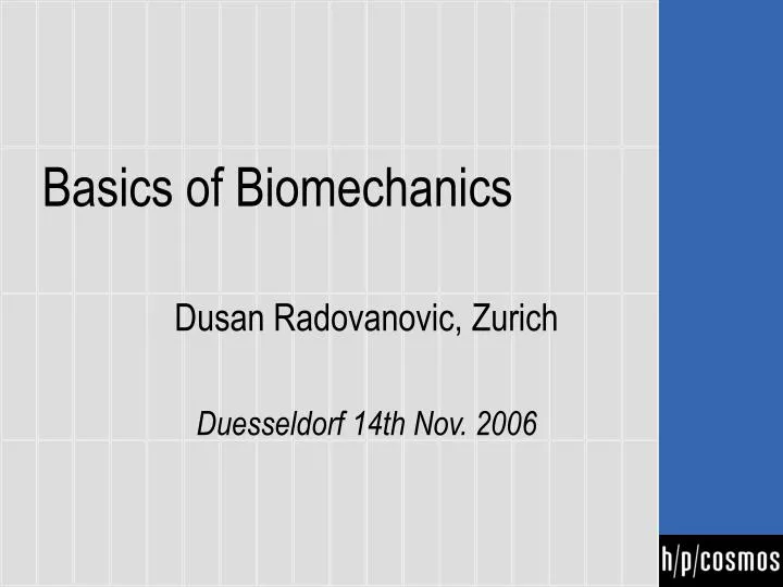 basics of biomechanics