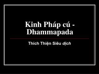 kinh ph p c dhammapada