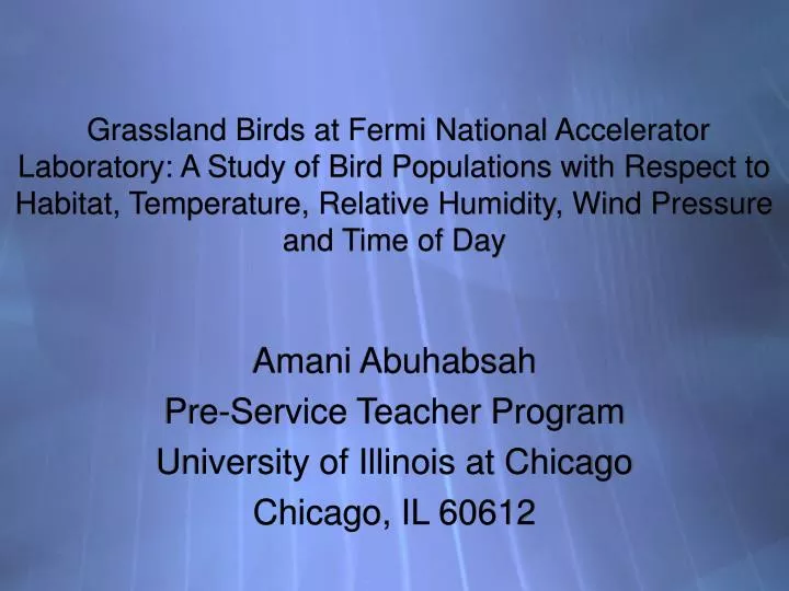 amani abuhabsah pre service teacher program university of illinois at chicago chicago il 60612