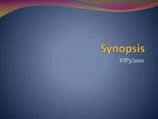 synopsis