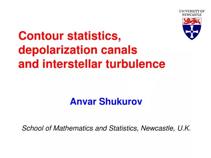 contour statistics depolarization canals and interstellar turbulence