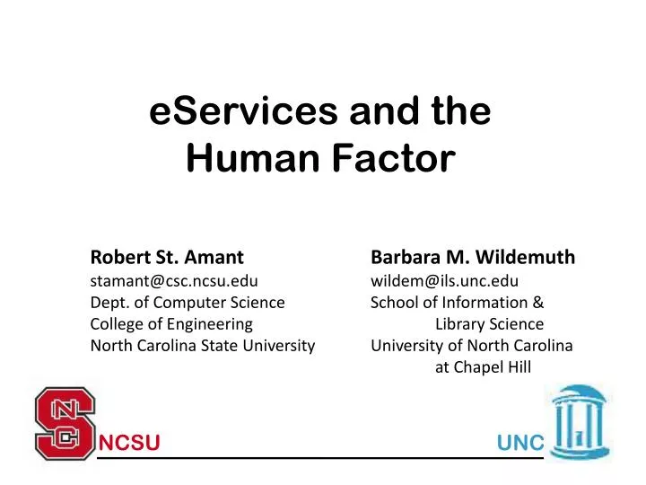eservices and the human factor