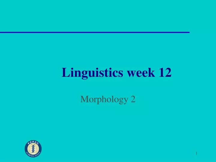 linguistics week 12