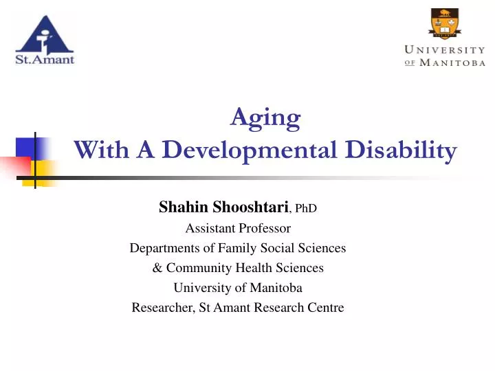 aging with a developmental disability