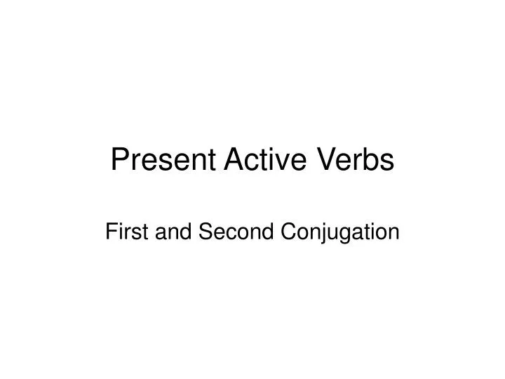 present active verbs
