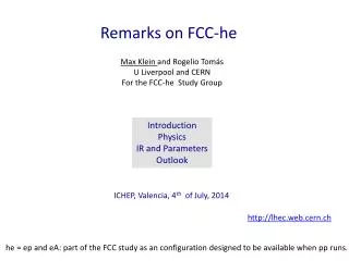 Remarks on FCC -he
