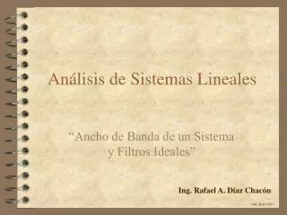 an lisis de sistemas lineales