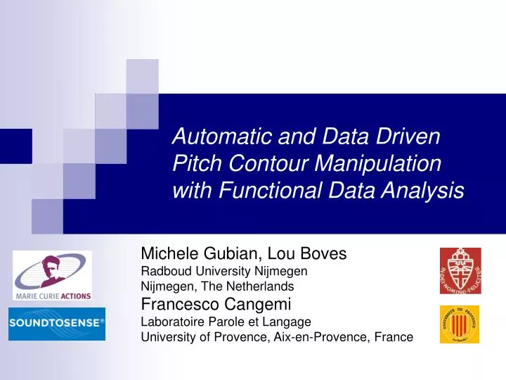 automatic and data driven pitch contour manipulation with functional data analysis